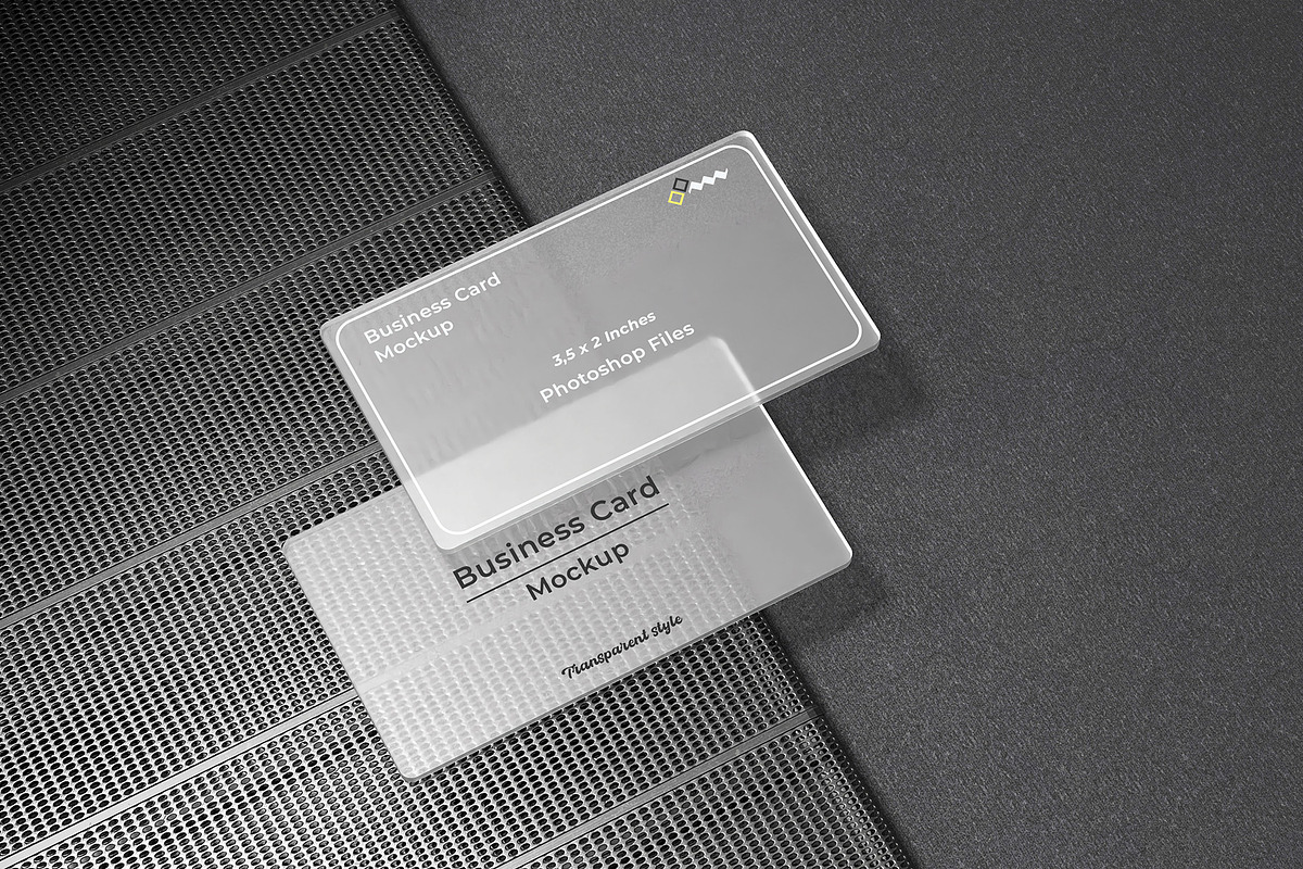 Transparent Business Card Mockup, an Advertising Mockup by Graphicbars (Photo 2 of 13)