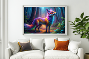 Vibrant Fox Print, an Animal Illustration by ZobaDepot (Thumbnail 2 of 4)