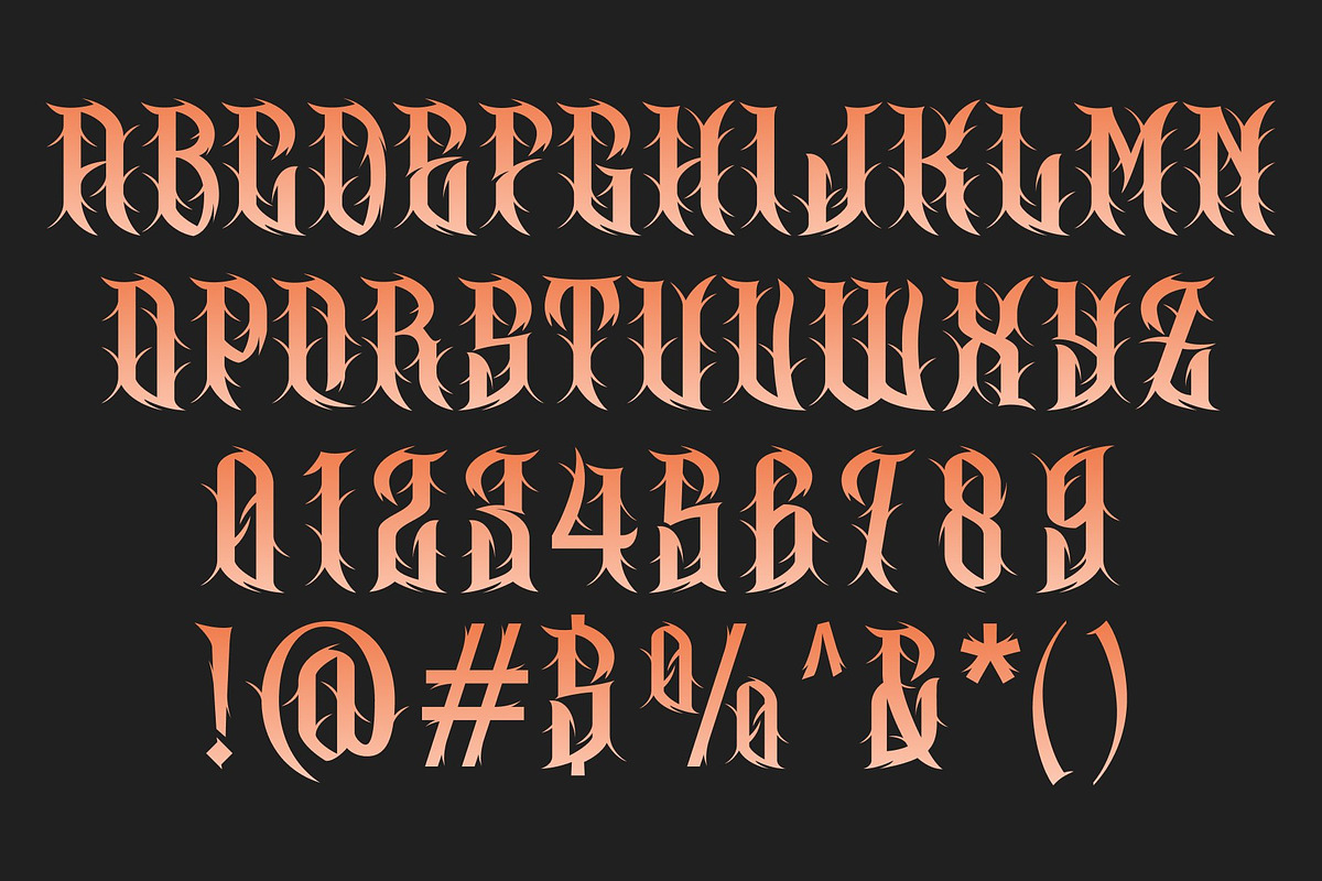 CS Wraith – Black Metal Font, a Blackletter Font by Craft Supply Co. (Photo 8 of 8)