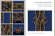 Baroque Floral Design Kit•Night Iris, a Pattern Graphic by ARSCOR (Thumbnail 6 of 7)