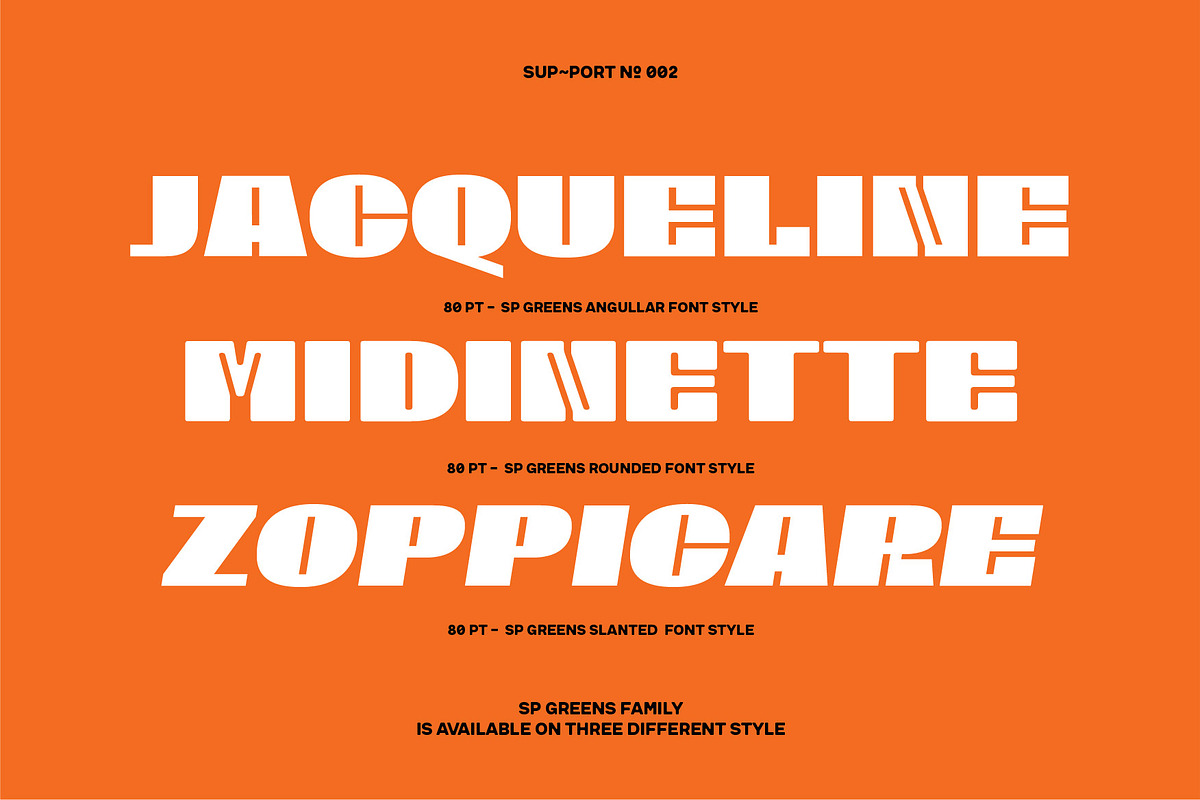 SP GREENS Font Display, a Sans Serif Font by Sup.Port Studio (Photo 12 of 13)