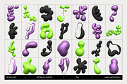 Abstract Retro Blobs Elements, an Object Graphic by angelainthefields (Thumbnail 2 of 10)