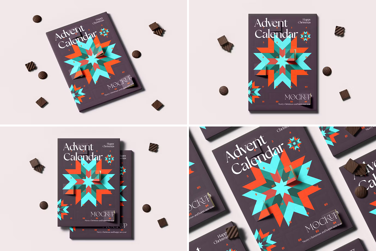 Advent Calendar Mock-up, a Books & Magazine Mockup by BLISS DESIGN (Photo 3 of 3)