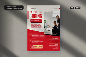 We're Hiring Flyer, a Flyer Template by Fortunes Co