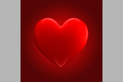 Red Glossy Heart Shape, an Object Graphic by Industrial Artworks (Thumbnail 1 of 2)
