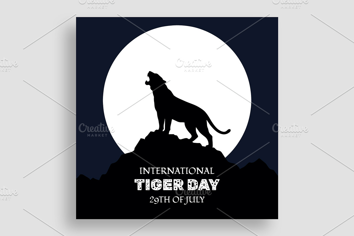 International Tiger Day Banner, a Social Media Template by nandinigraphics (Photo 2 of 3)