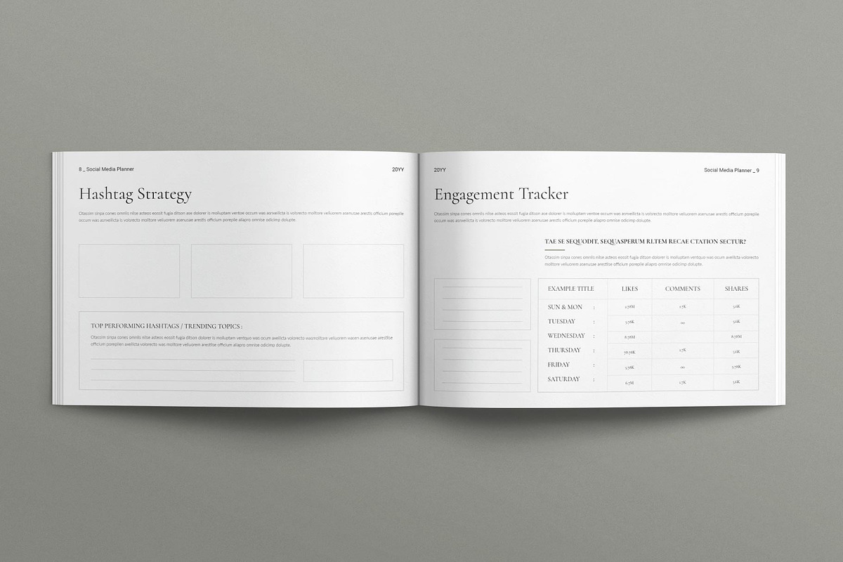Social Media Planner Landscape, a Magazine Template by E-Type (Photo 6 of 7)