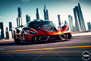 Supercar in the City Illustration, a Wallpaper Graphic by Other Side Art (Thumbnail 7 of 8)