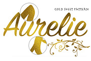 Aurelie-Gold Sheet Texture Effect V1, a Layer Style Add-On by Made by Mancie (Thumbnail 1 of 5)