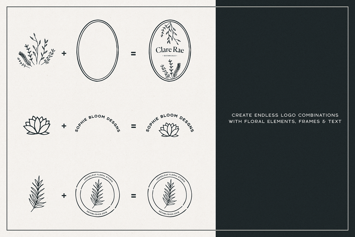 Floral Logo Graphics Bundle, a Decorative Illustration by Kin Design (Photo 7 of 11)