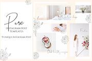 Instagram Post Template Pure Clear, a Templates & Theme by Bumblebee (Thumbnail 1 of 6)