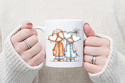 Whimsical Valentine Couple Clipart, an Illustration by designcity5 (Thumbnail 5 of 5)