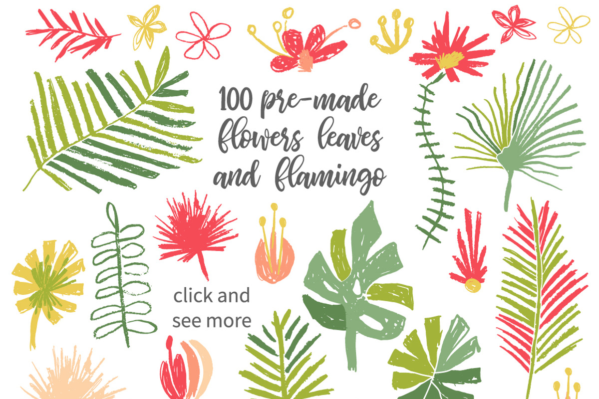 Let's Flamingle tropical collection, a Decorative Illustration by antuanetto (Photo 14 of 16)