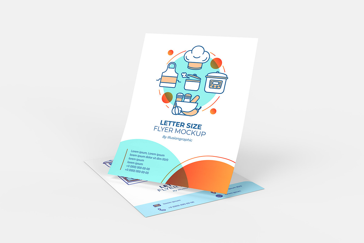US Letter Size Flyer Mockup, an Advertising Mockup by Illusiongraphic (Photo 2 of 25)