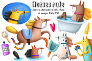 Collection of horses, an Animal Illustration by Anastasiya Klempach (Thumbnail 1 of 5)