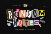 Ransom Note Letters Set, an Object Graphic by DesignerCandies (Thumbnail 1 of 12)