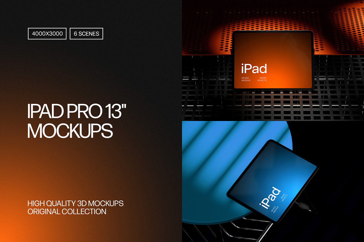 M4 iPad Pro 13 Mockups, an iPad Mockup by pixelbuddha.net (Photo 1 of 13)