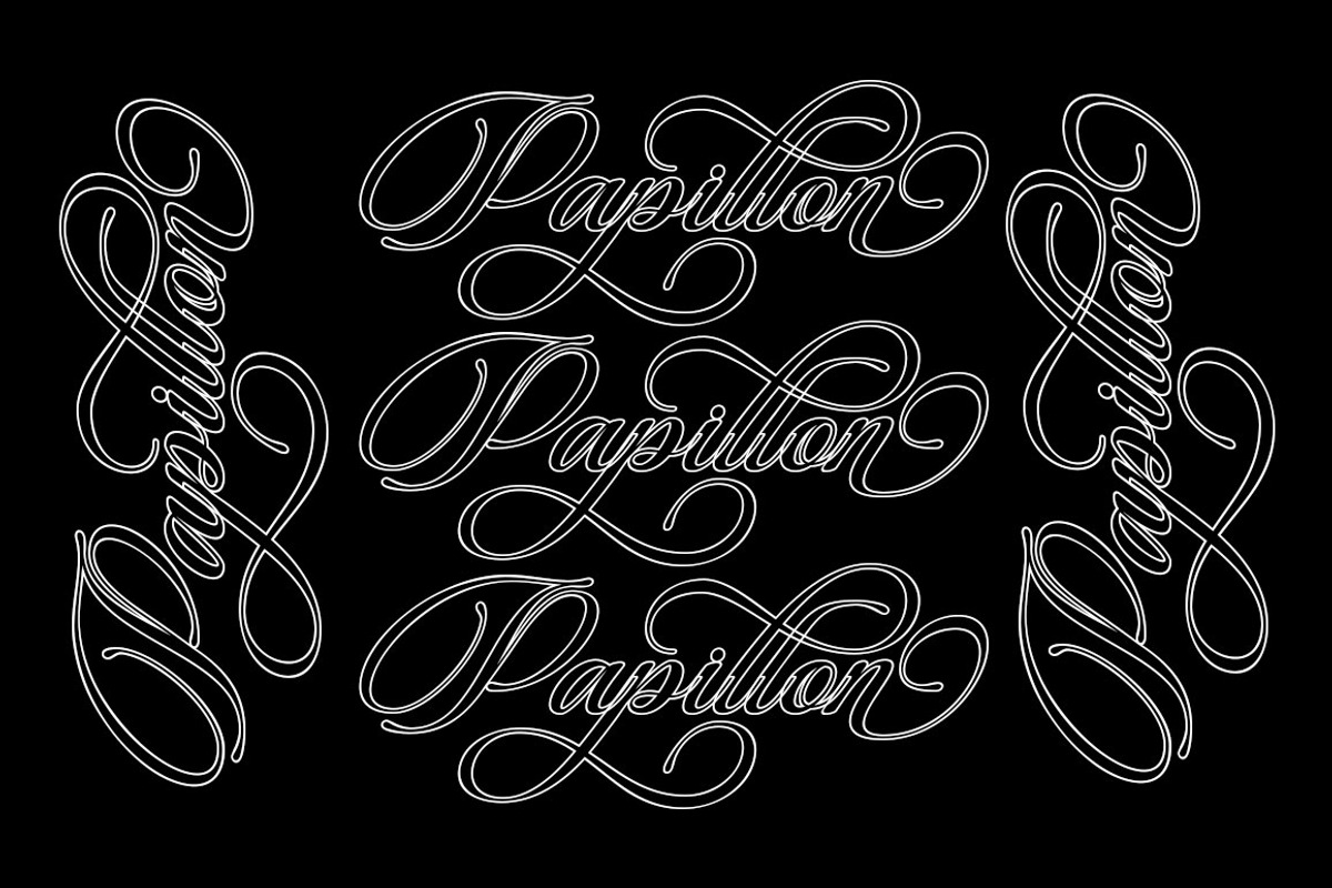 Beautiful Heliography Outline, a Script Font by Has_rizal (Photo 3 of 12)