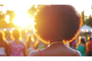 Black Woman with Afro Hairstyle, a Person Photo by Lermont51