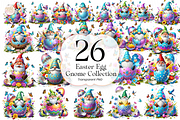 Easter Egg Gnome PNG Clipart Bundle., an Object Illustration by KennedyStudio (Thumbnail 1 of 6)