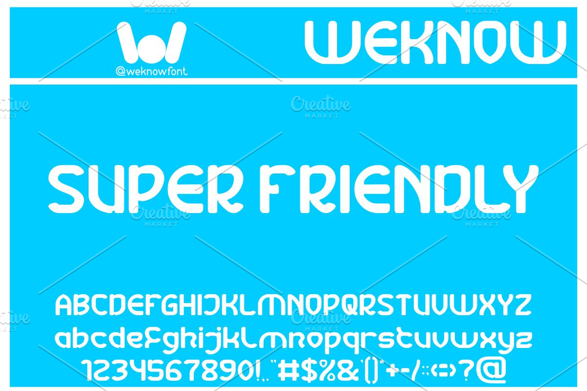 Super Friendly Font, a Font by weknow (Photo 1 of 8)