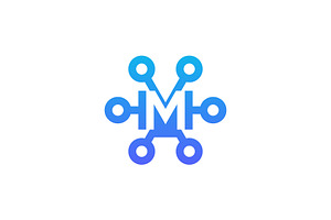 letter M network link digital logo, a Branding & Logo Template by Rasagama Studio