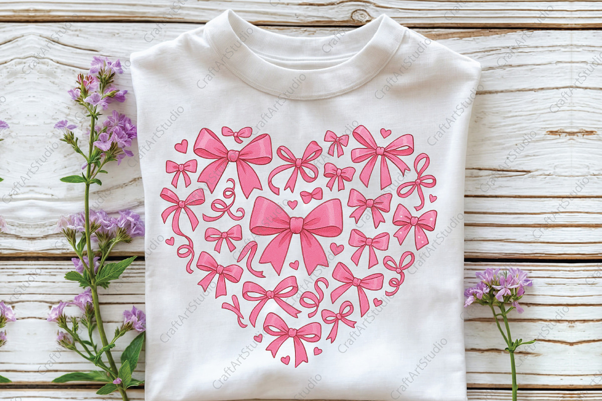 Pink Coquette Valentine Heart PNG, an Illustration by CraftArtStudio (Photo 2 of 4)