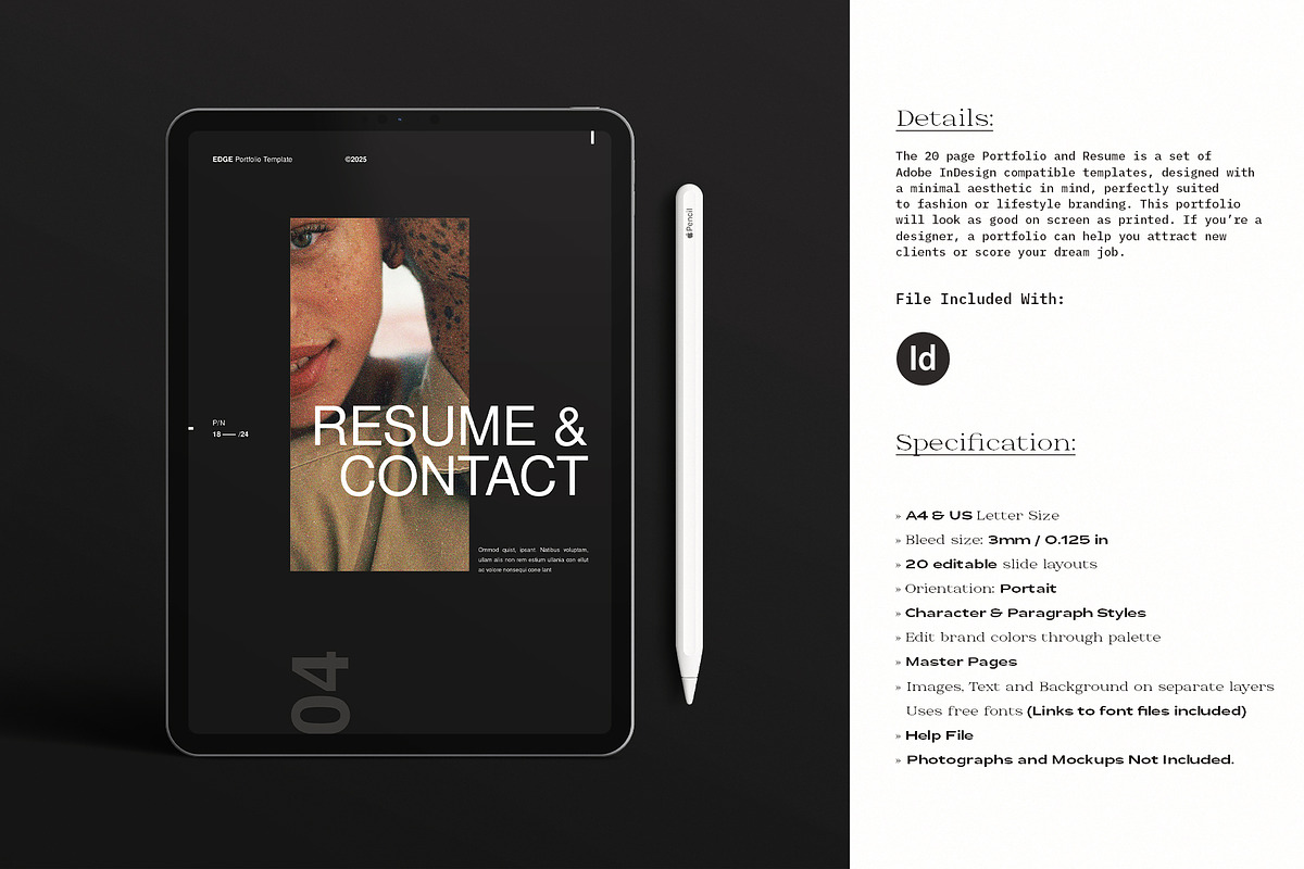 Design Portfolio and Resume Template, a Brochure Template by ArtisanaAura (Photo 2 of 9)