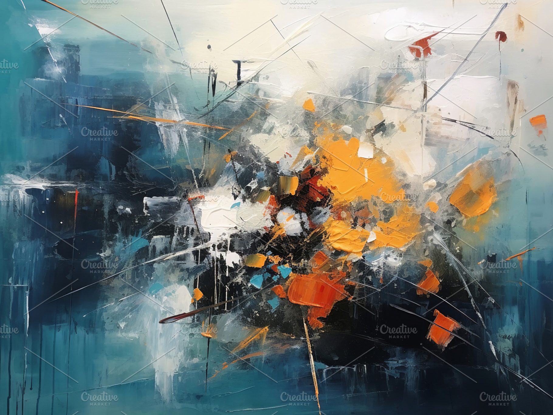 Abstract Modern Expressive Painting, an Abstract Photo by Hamza067