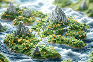 Stunning miniature landscape showcas, a Photo by Tanuart