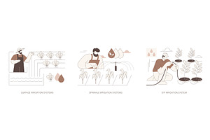 Irrigation systems isolated cartoon, an Illustration by Visual Generation