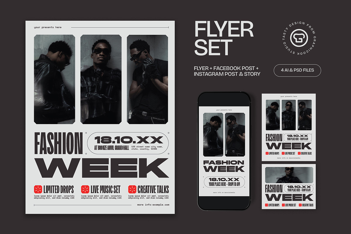 Fashion Week Event Flyer, a Flyer Template by graphicook (Photo 1 of 3)