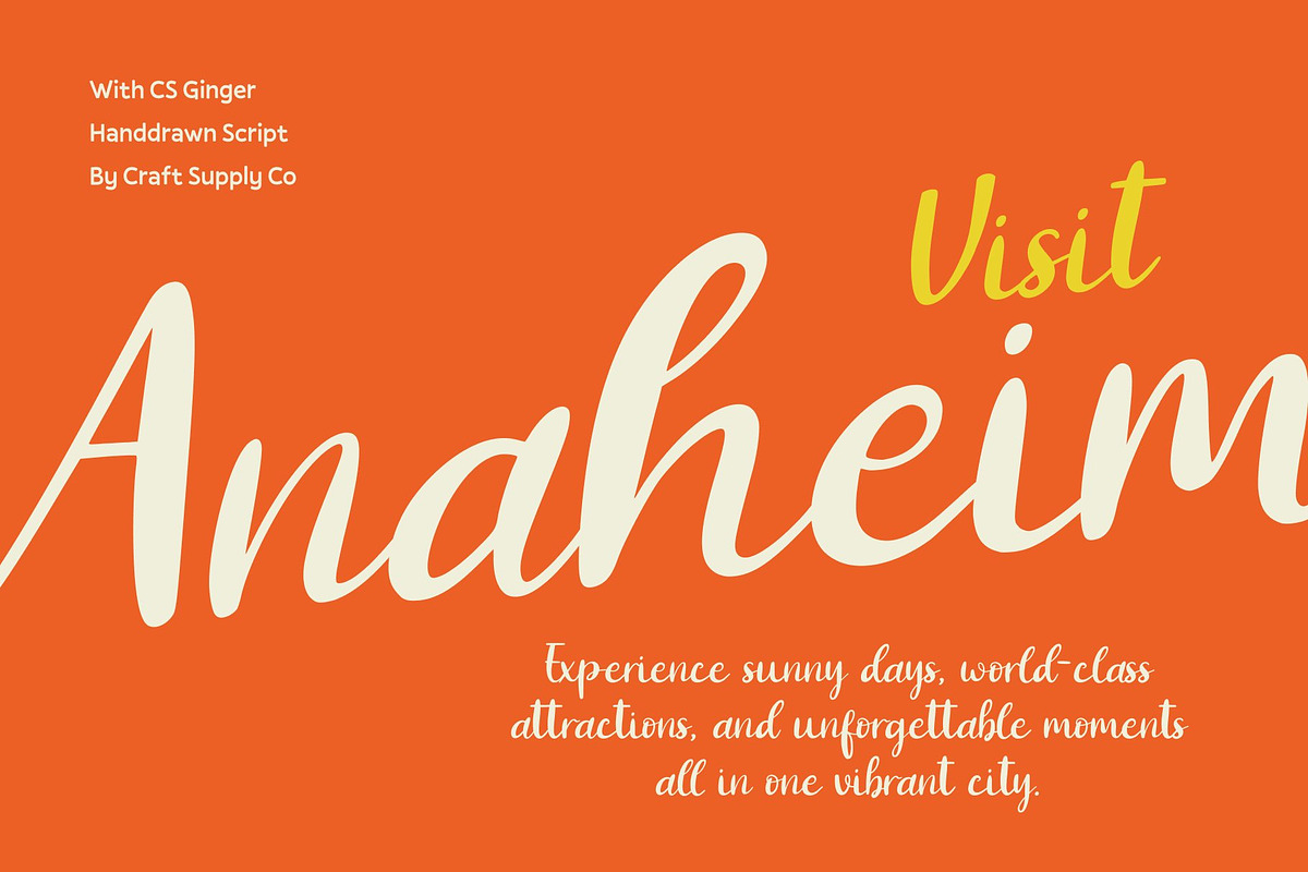 CS Ginger – Handwritten Script, a Script Font by Craft Supply Co. (Photo 7 of 8)