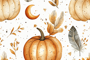 Watercolor Bohemian Fall Seamless, a Pattern Graphic by Printable Treasure (Thumbnail 3 of 3)