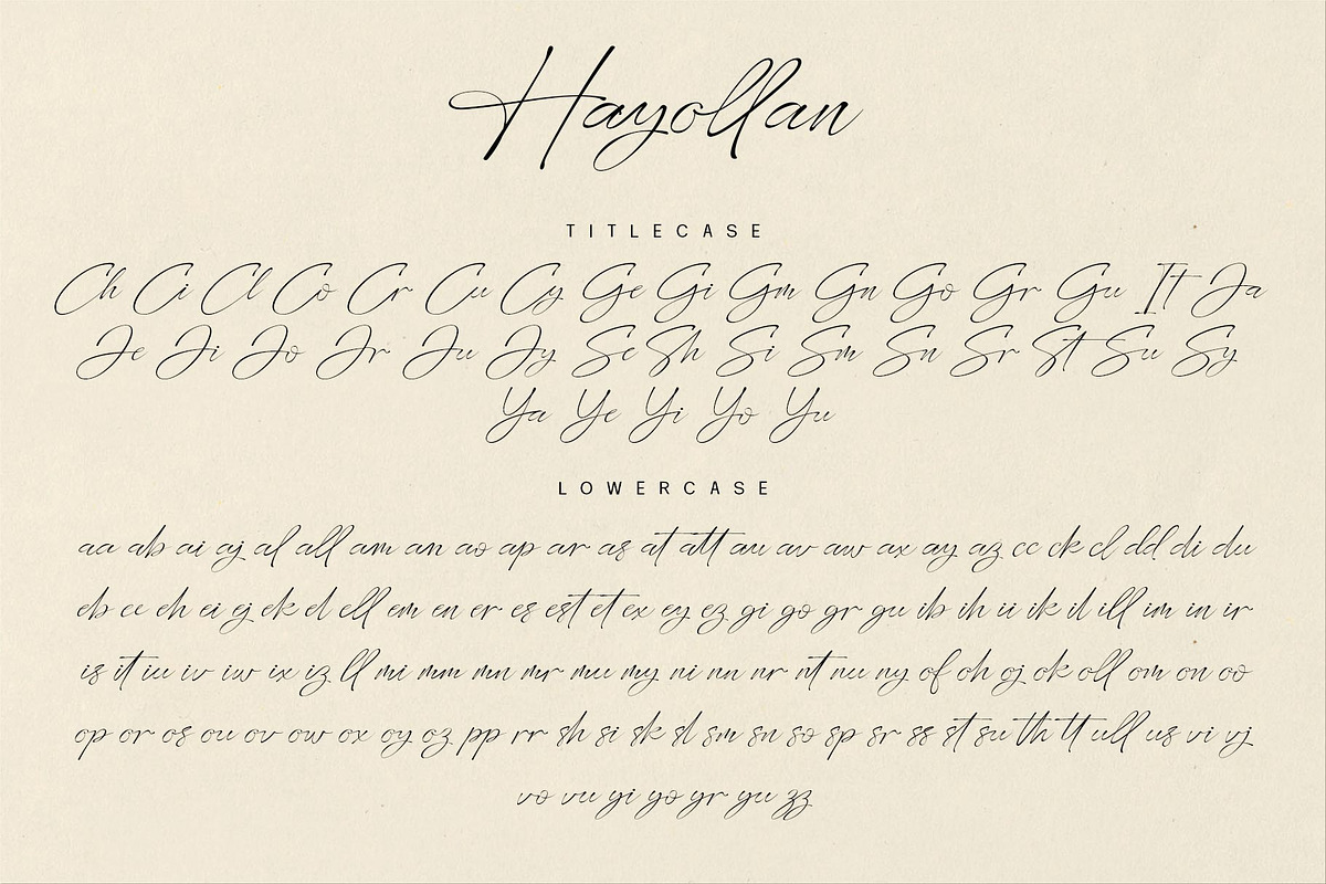 Hayollan Signature Script, a Script Font by alit design (Photo 8 of 15)