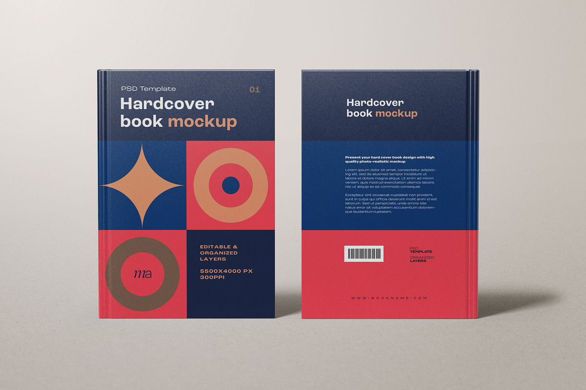 Hardcover Mockup Set, a Print Template by mockupatelier (Photo 5 of 13)