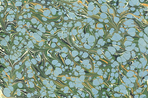 3 Hand Marbled Papers Forest