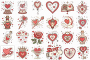 Whimsical Valentine Magic Clipart, an Illustration by Libby Wishes (Thumbnail 5 of 5)