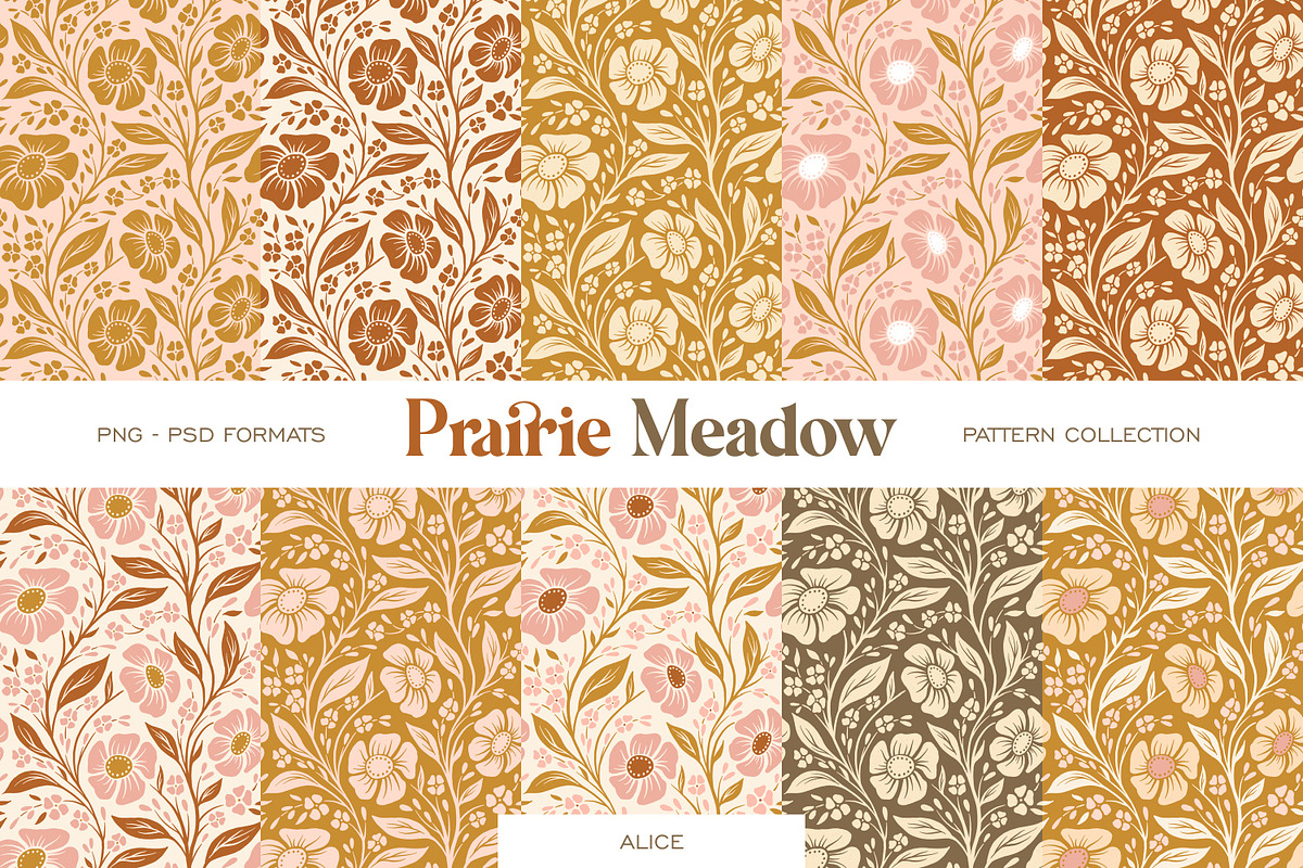 Prairie Meadow Cottagecore Patterns, a Pattern Graphic by Eclectic Anthology (Photo 6 of 13)