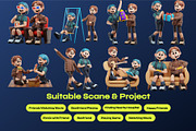 Friendship 3D Character, a Characters & Person 3D Model by orenjidesign (Thumbnail 4 of 8)