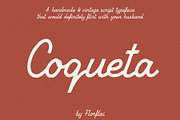 Coqueta font, a Script Font by Florflai (Thumbnail 1 of 5)