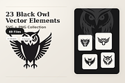 Night Mark: 23 Minimal Owl Vectors, an Animal Illustration by AvalgaCollectiblesan (Thumbnail 1 of 4)