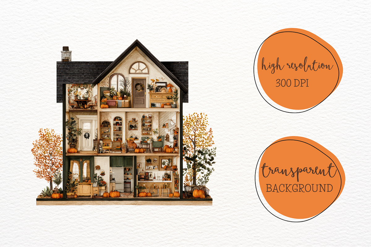 Cozy Halloween Watercolor Clipart, a Seasonal Illustration by Maysa Art (Photo 5 of 5)