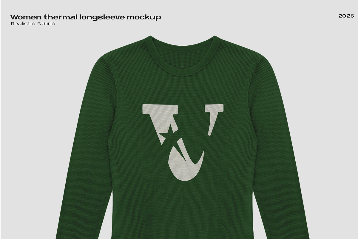 Women thermal long sleeve, a Shirt Mockup by Voyage Studio (Photo 2 of 3)