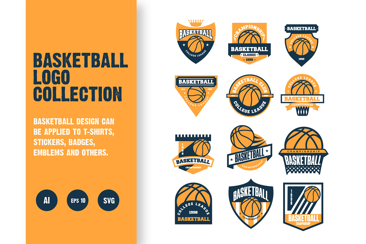 12 logo basketball BUNDEL, a Branding & Logo Template by grindstudio (Photo 1 of 3)