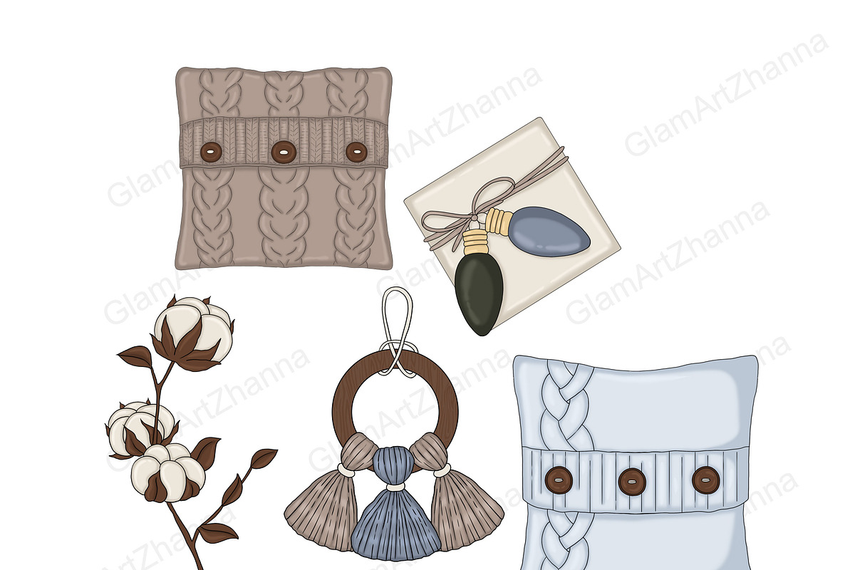 Cozy Season Clipart, a Seasonal Illustration by GlamArtZhanna (Photo 6 of 6)