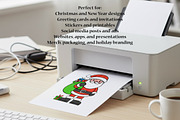 Santa Claus Vector Set – 8 Poses, a Seasonal Illustration by Guten Tag Vector (Thumbnail 3 of 3)