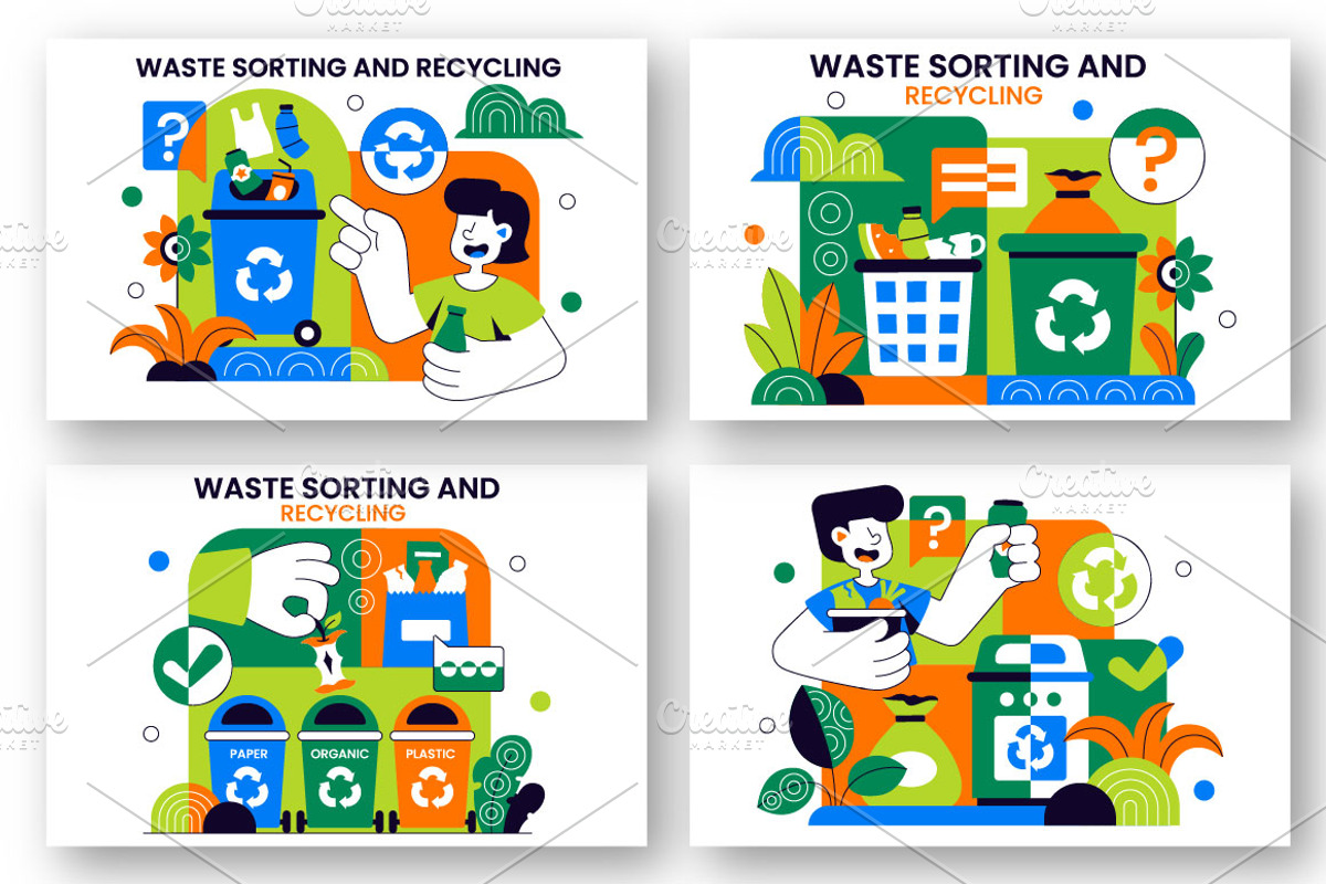10 Waste Sorting and Recycling, an Object Illustration by denayunebgt (Photo 3 of 4)