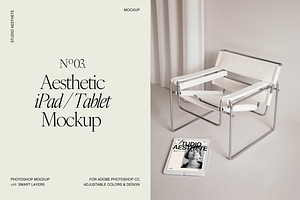 Aesthetic iPad Tablet Mockup No. 03
