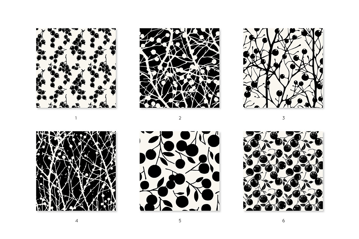 Berries Seamless Patterns, a Pattern Graphic by Curly_Pat (Photo 2 of 6)